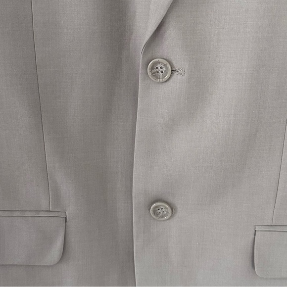 Caravelli Blazer Sport Coat Junior Men's Beige Oxford Designed in Italy 38L 32W - Picture 5 of 10